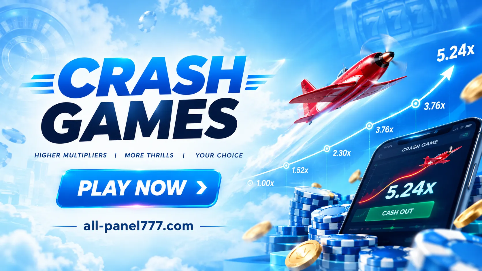 Crash games explained, rising multiplier concept